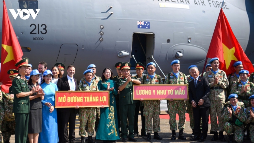 247 Vietnamese officers leave for UN peacekeeping missions in South Sudan, Abyei